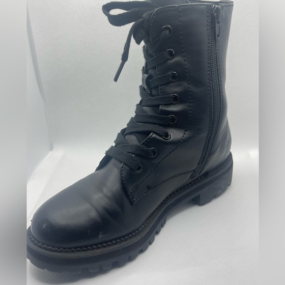 Girls' Zipper Lace-Up Boots Black Size 6 - Picture 5 of 12
